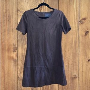 Paper Crane Faux Suede Brown Mini Dress